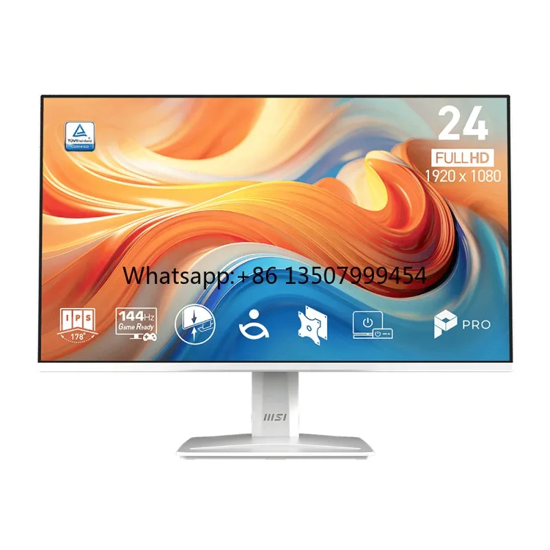 

New MSI PRO MP243W E14 Professional Business Monitor 24Inch 1920x1080 144Hz HDR IPS Flat Gaming Display with Speaker for Desktop