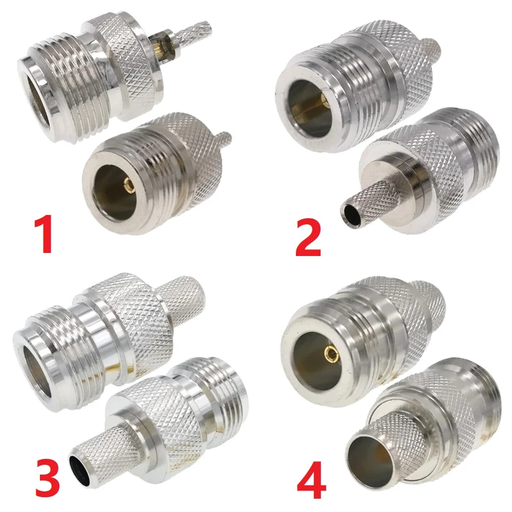 N гнездовой обжим для RG316 RG174 LMR100 RG58 RG400 LMR195 RG5 RG6 5D-FB LMR300 RG8 LMR400 7D-FB кабель RF Coaxia Соединительный адаптер