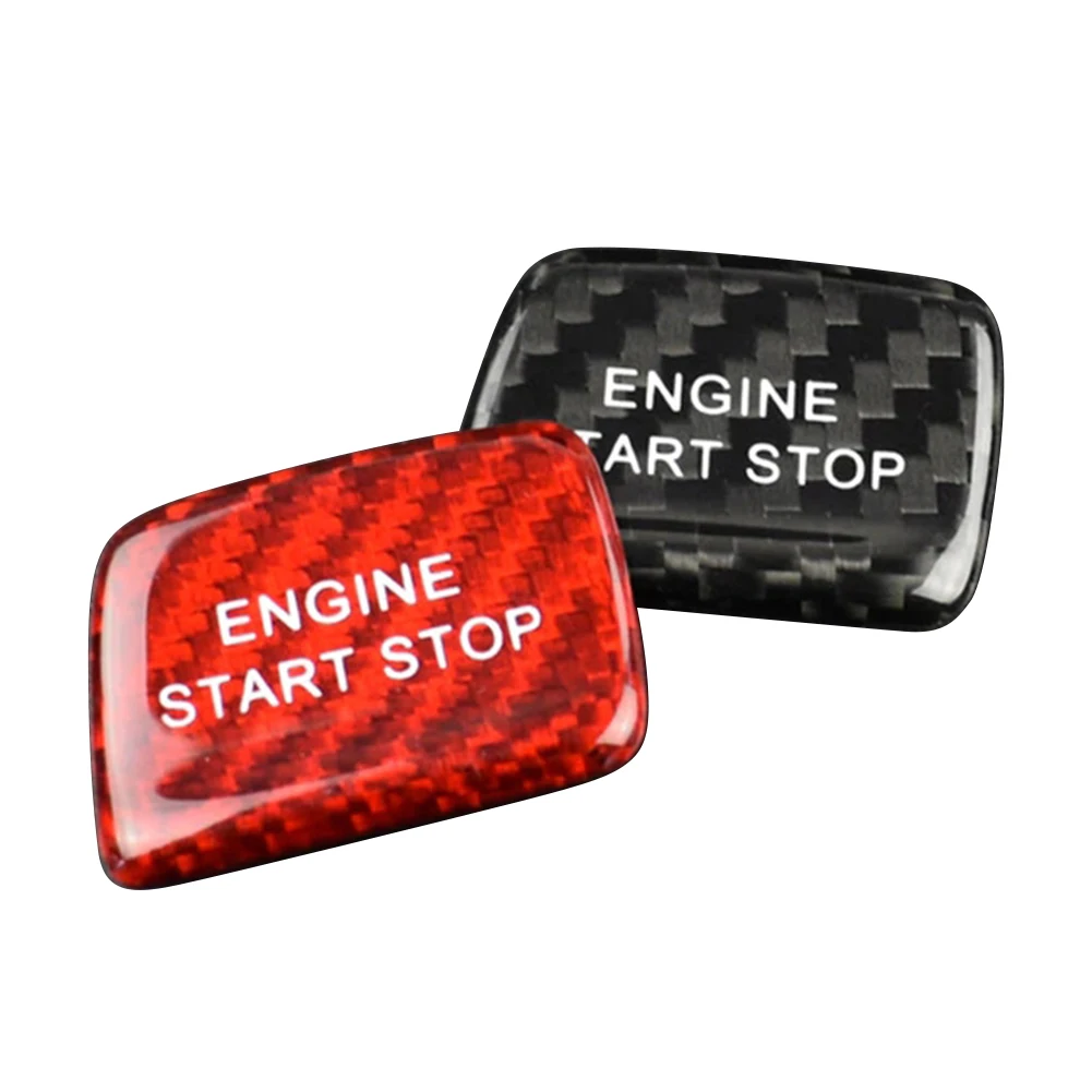 For Chevrolet Camaro 2016-2018 Car Carbon Fiber Engine Start Stop Button Cover Keyless Decorated Stickers Red/Black