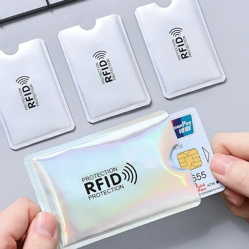 Imagen 2 del producto Nuevo 5-10 Uds. Portatarjetas Anti Rfid de aluminio lector de bloqueo NFC bloqueo ID tarjetero para tarjetas bancarias funda protectora de Metal funda para tarjetas de crédito