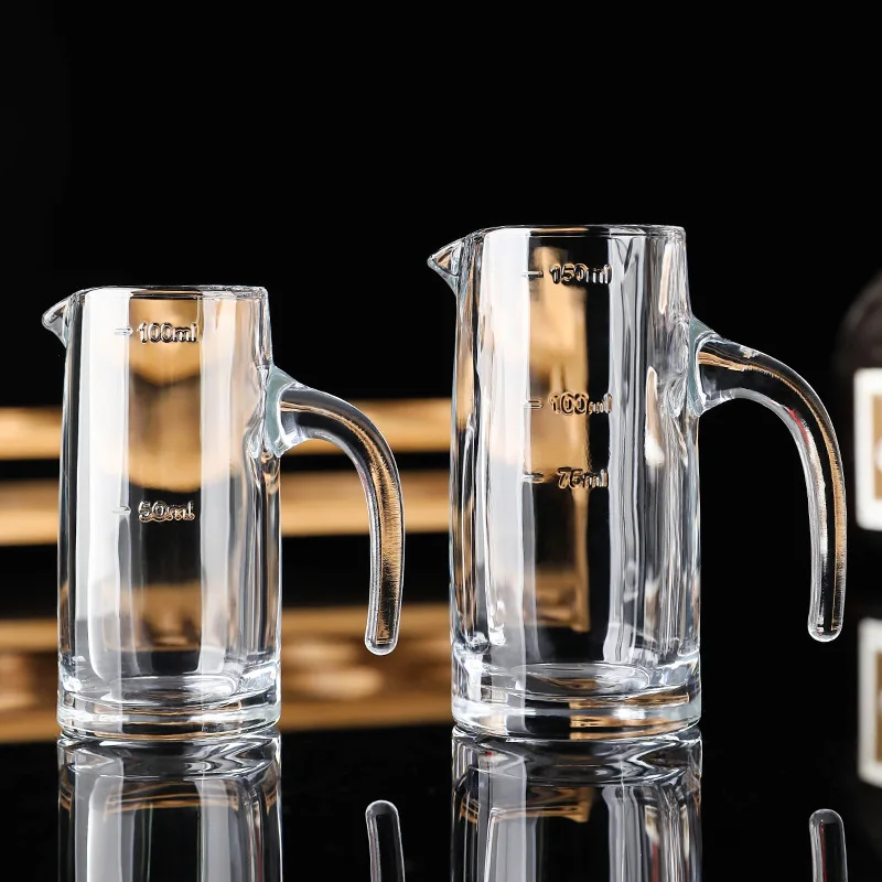 

Китайский стеклянный графин для вина, утолщенный дозатор ликеров для домашнего бара и ресторана с мерным стаканчиком