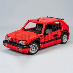 ニコロ71プジョーMOC-109517 gti,205ピース,家庭用ビルディングブロック,おもちゃのモデル,自動車,985