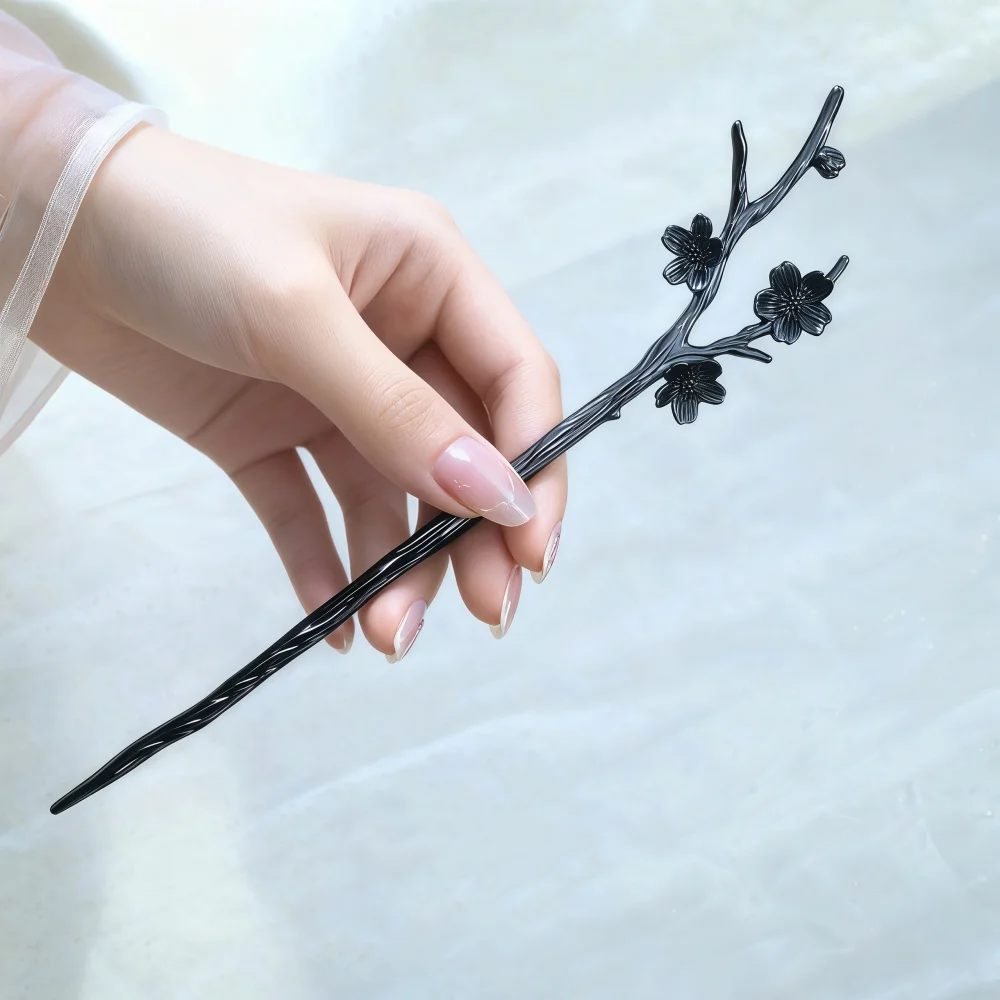Enamel Alloy Hairpin For Women Chinese Hanfu Insert Hair Stick Pins Chopstick Antique Girls Hair Bun Hair Accessories view 3