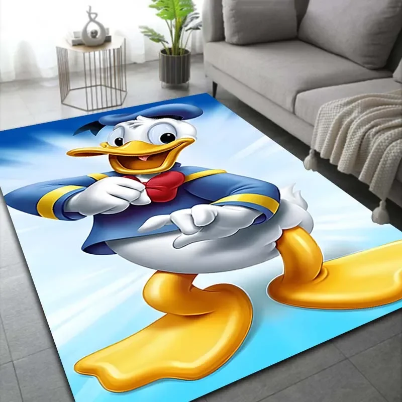 Disney Cartoon Donald Duck Cute Large Area Rug Carpet for Living Room Children Bedroom Home Decor Sofa Doormat Floor Mat Gift