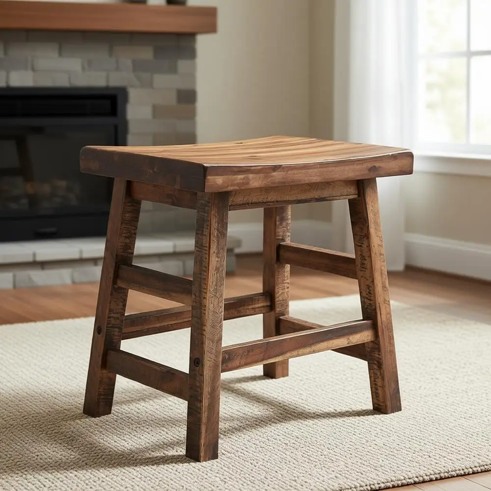 

20-дюймовый высокий промышленный деревянный стул – обеденный стул в деревенском стиле или дополнительный стул для стола