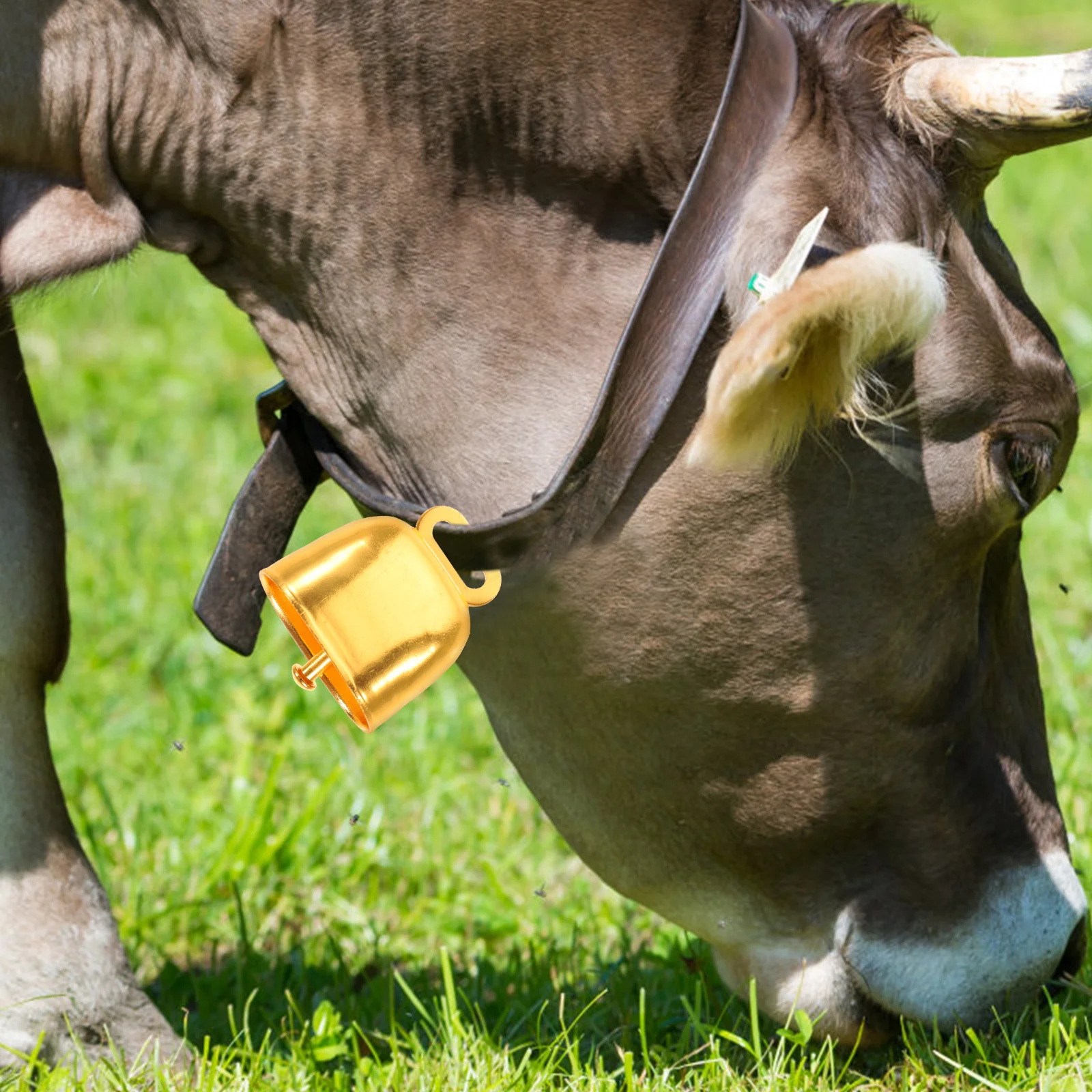 10 قطعة أجراس البقرة المعدنية خفيفة الوزن خمر الماشية زخرفة جرس بصوت عال ل الماشية مزرعة الحيوان مكافحة خسر جرس معلق الماشية