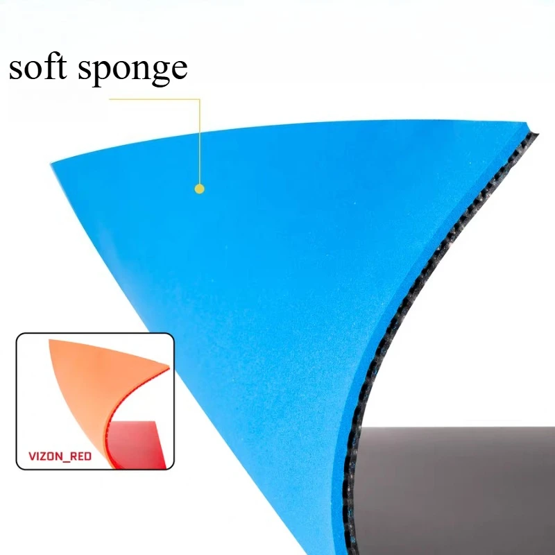 JOOLA Table Tennis Rubber Rubber Sheet VIZON MICRON Slightly Tacky Inverted Rubbers Sticky All-round Ping Pong Rubber MAX