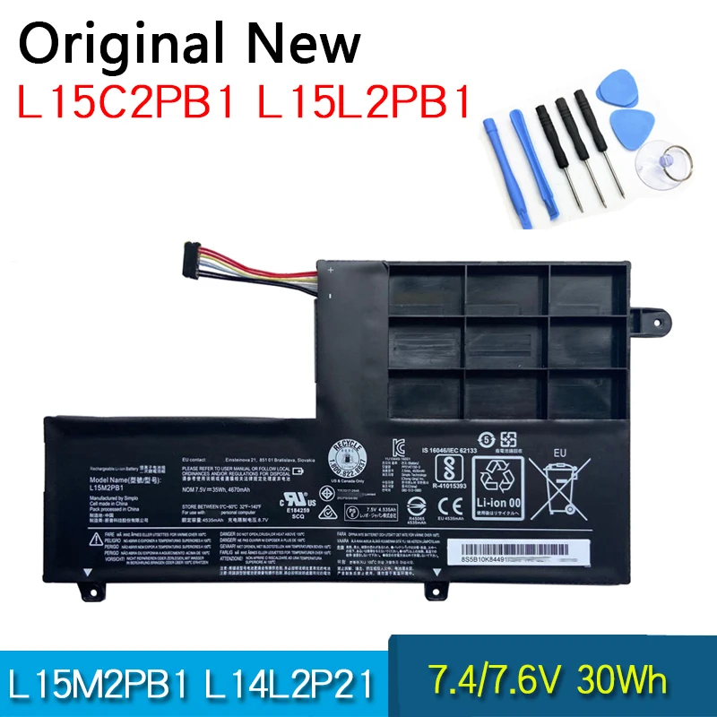 NOVA Bateria Original L15C2PB1 L15L2PB1 L15M2PB1 L14L2P21 Para Lenovo Yoga 510-14AST 510-14IKB 14ISK 15IKB 15ISK