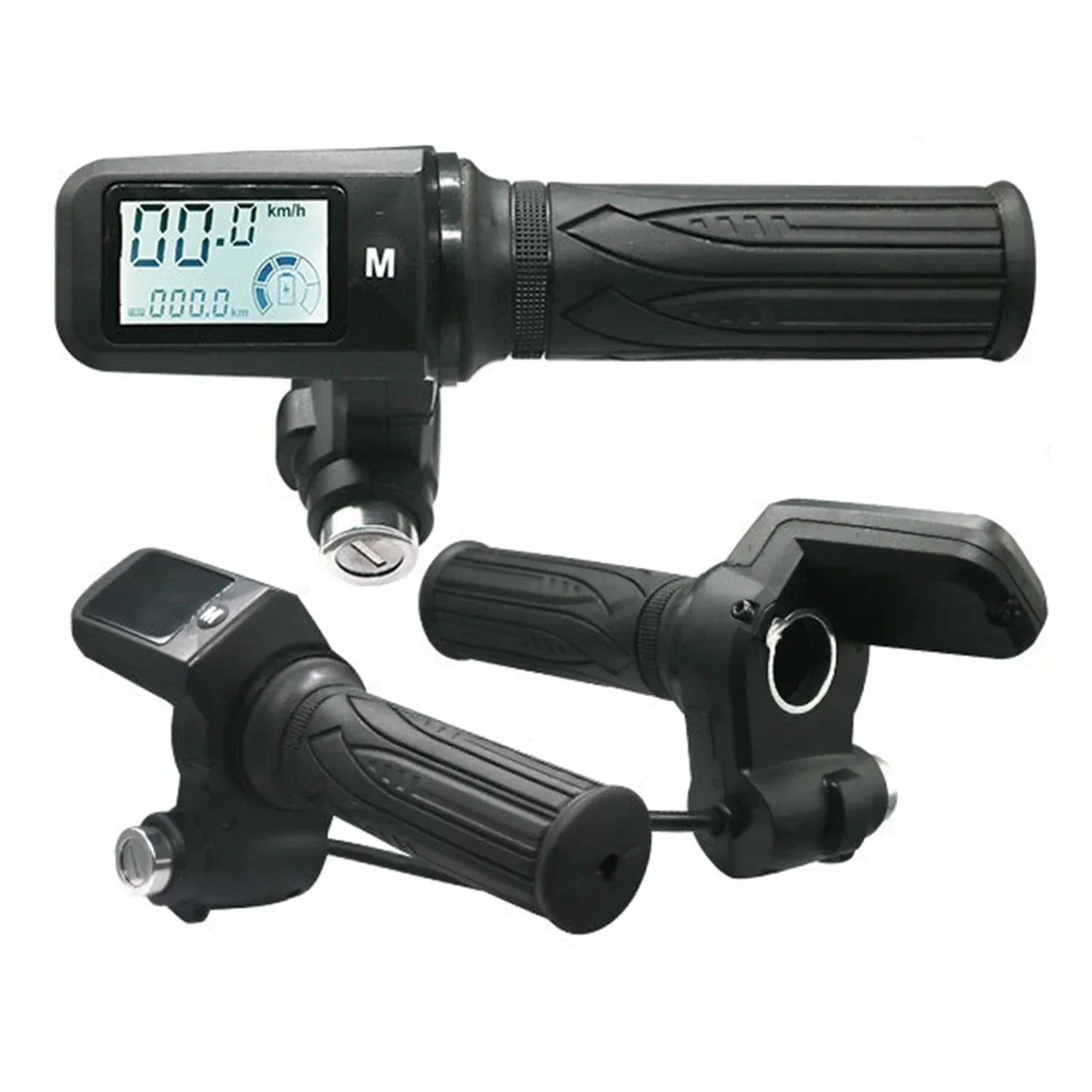 Garden Outdoor Handlebar Grip ABS + Rubber Accessories Black Mileage Parts Power Replacement Voltage Tricycles