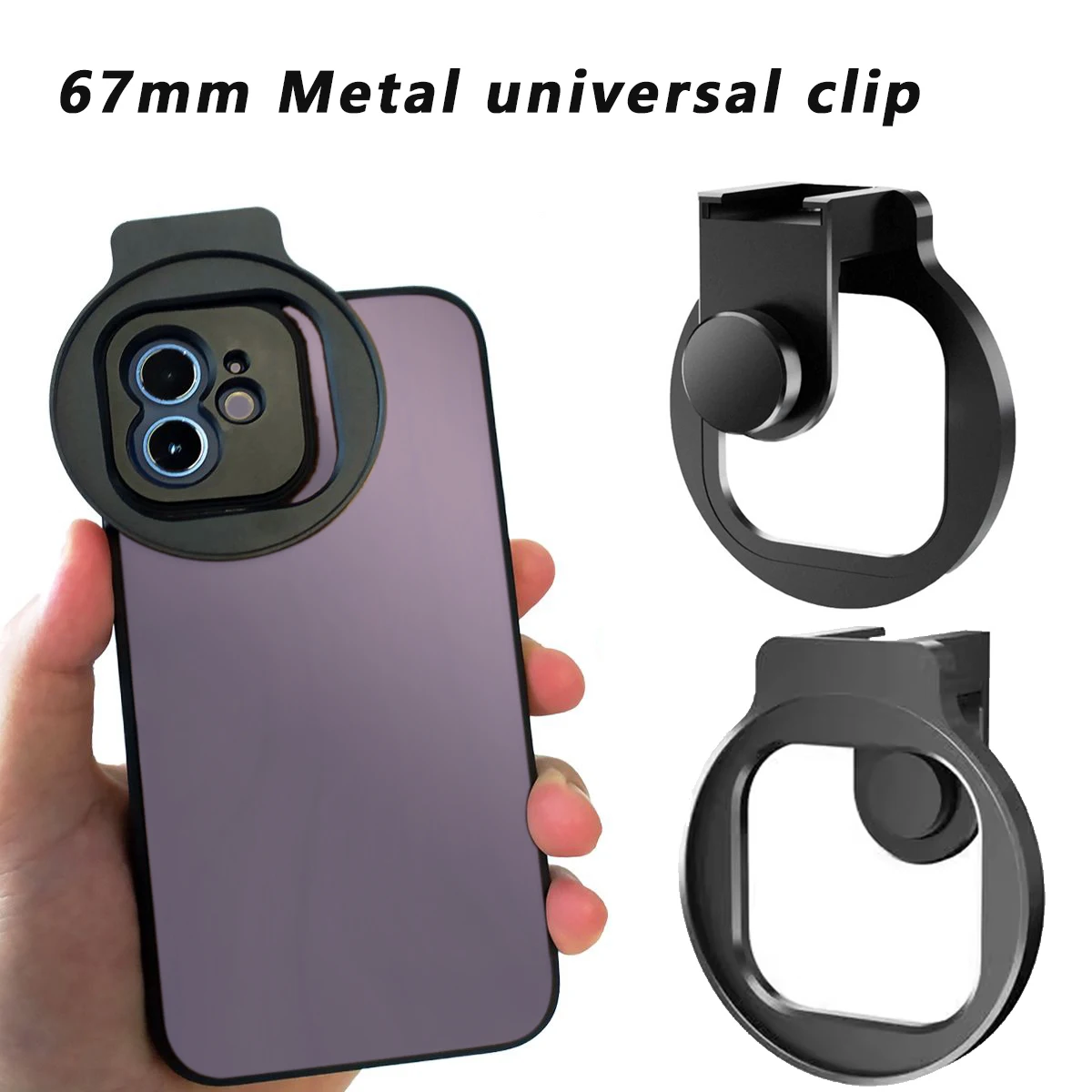 Kit de filtro de telefone de metal 67mm, lente de montagem de sapata fria, luz das estrelas, névoa preta vnd cpl para iphone pro max samsung android huawei xiaomi