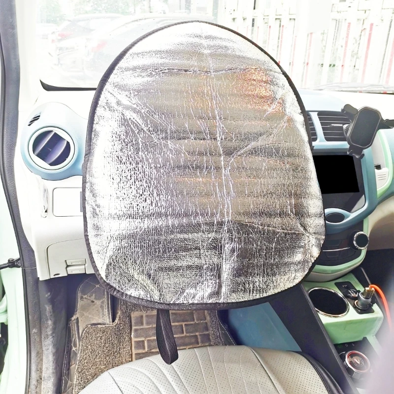 Car Steering Wheel Anti-Heat Sun Shade Cover Anti-sun Protective Cover for Home Festival Holiday Party Decoration Supply 40GF