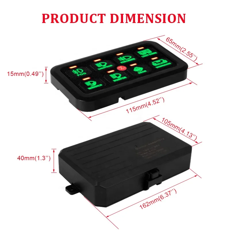 

Hot Sale 8 Gang 12V Rocker Switch Panel Control Box for Marine Off-Road Auto Powersports