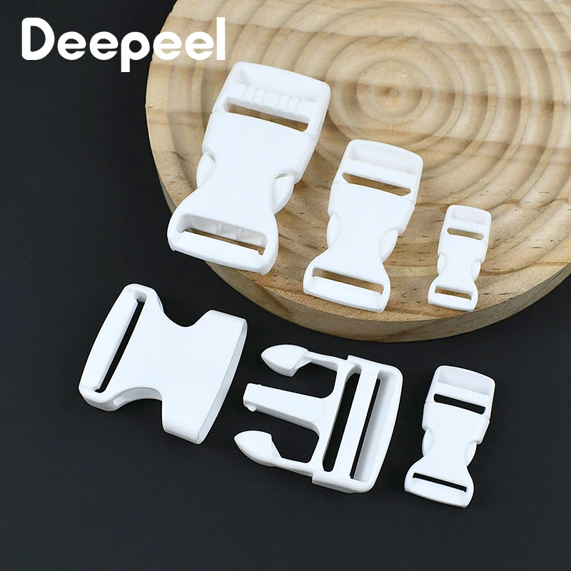 

2/5/10Pcs 10-38mm White Plastic Release Buckle for Pet Collar Belt Carabiner Clip Backpack Strap Adjust Buckles DIY Accessories