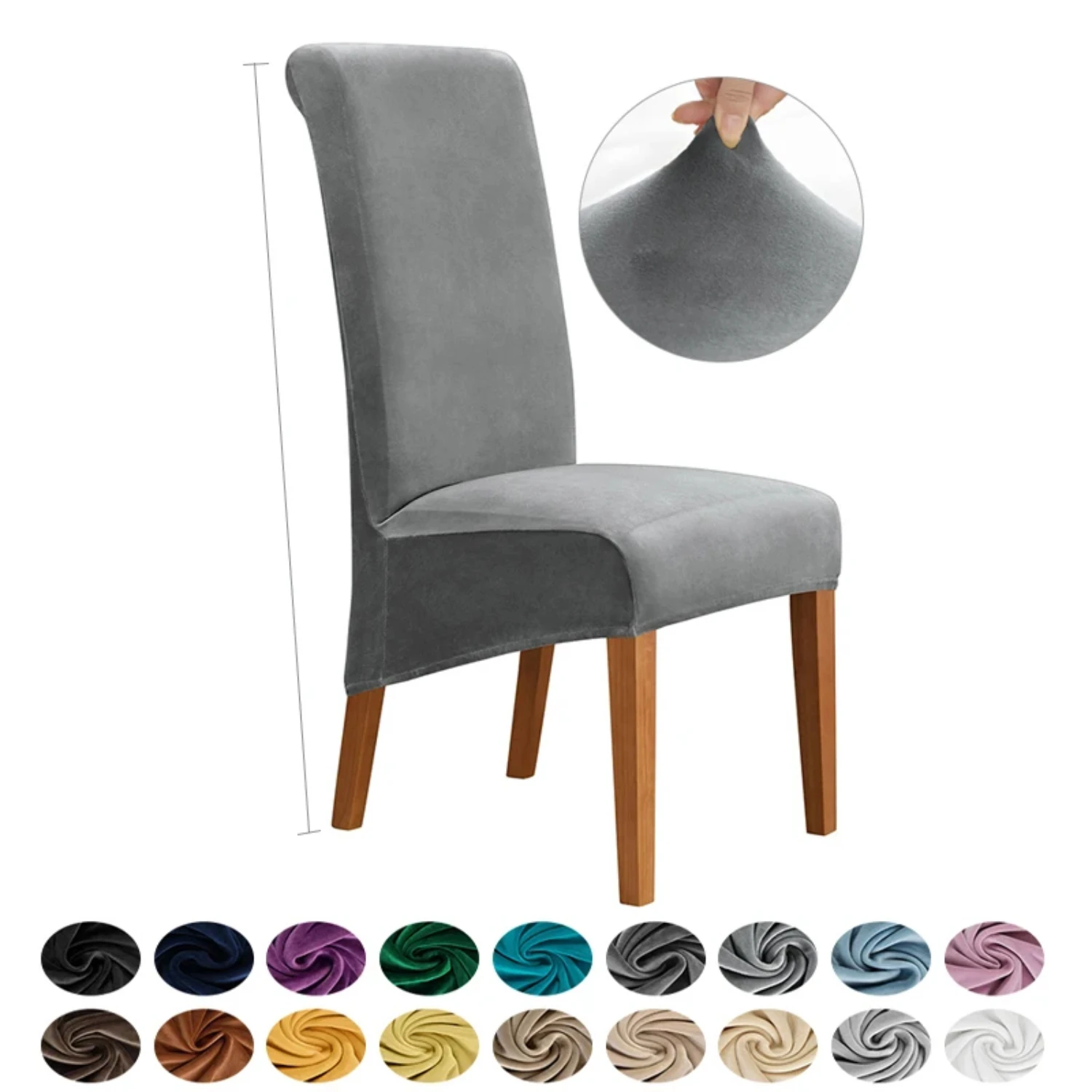 this high-quality chair cover, designed to bring a touch of sophistication to any dining room. Indulge in the plush comfort and