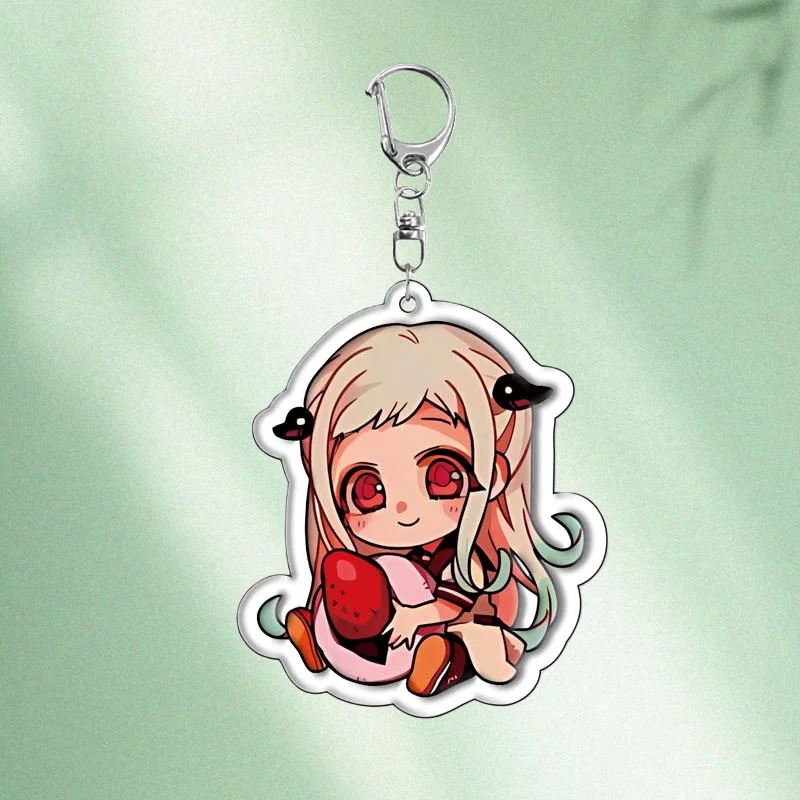    애니메이션 패션 아크릴 화장실에 묶인 하나코군 캐릭터 키체인 만화 귀여운 백팩 키링 친구 선물 장난감