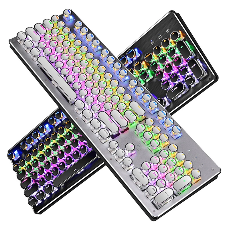 104 مفاتيح ريترو قبعات مستديرة مزدوجة النار لتقوم بها بنفسك Keycap الخلفية لوحة المفاتيح الميكانيكية