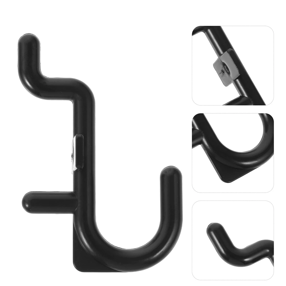 

60pcs Pegboard Hooks Hole Plate Organizer Black Plastic Tool Storage Utility Hooks For Garage Warehouse Display J Shaped