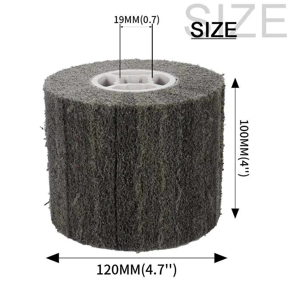 100*120mm Polieren Trommel Polieren Rad Metall Nylon Draht Polnischen Pinsel Roller Polieren Werkzeuge Für Edelstahl