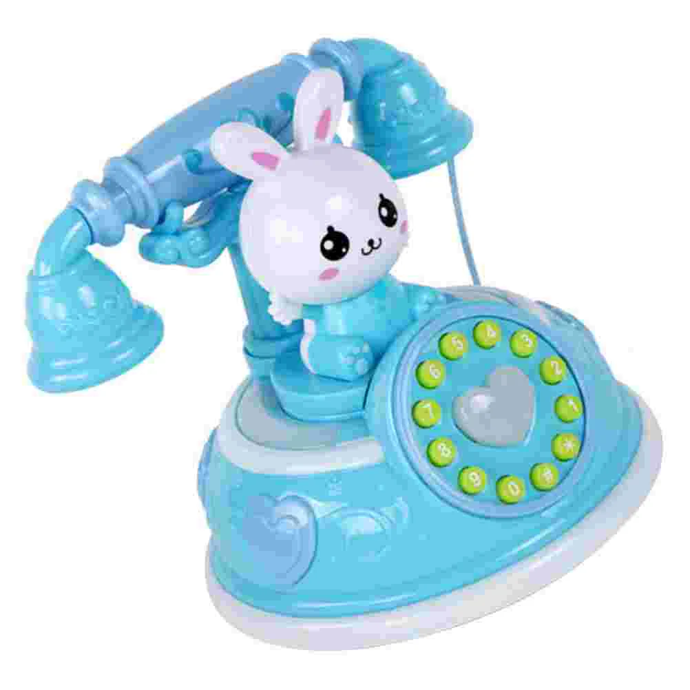 Communication Skills Training Toy Simulated Telephone Toys for Kids Plaything Rotary Blue