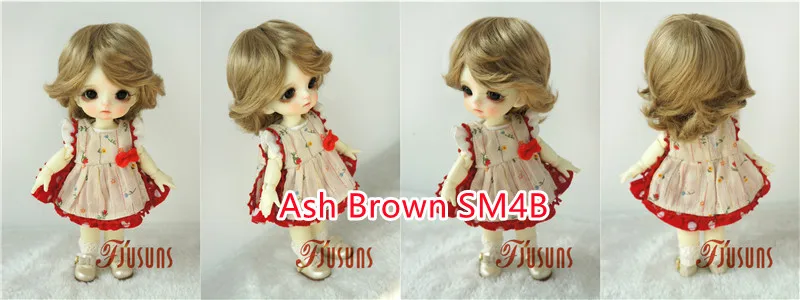 Doll Wigs JD075 1/6 1/8 1/4 1/3 Short Boyish Cupid Curls Synthetic Mohair BJD Wigs 5-6' 6-7' 7-8' 8-9' OB11 YOSD Doll Hair