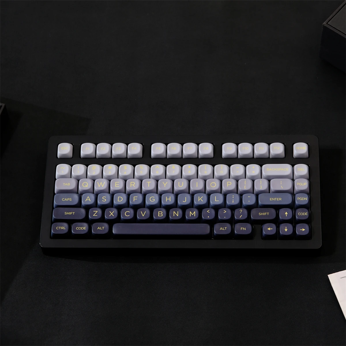 KBCaps Gradient Grey Keycaps 126 Keys PBT Dye Sublimation MOA Profile Keycaps For MX Switches Mechanical Keyboard MOA Key Caps