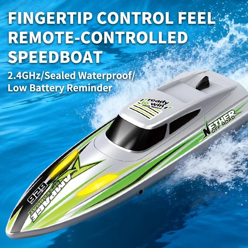 TX626 RC Speedboat 2.4G 20km/h High Speed Remote Control Boat Waterproof of Sealing Ship Low Battery Reminder Toy Gifts