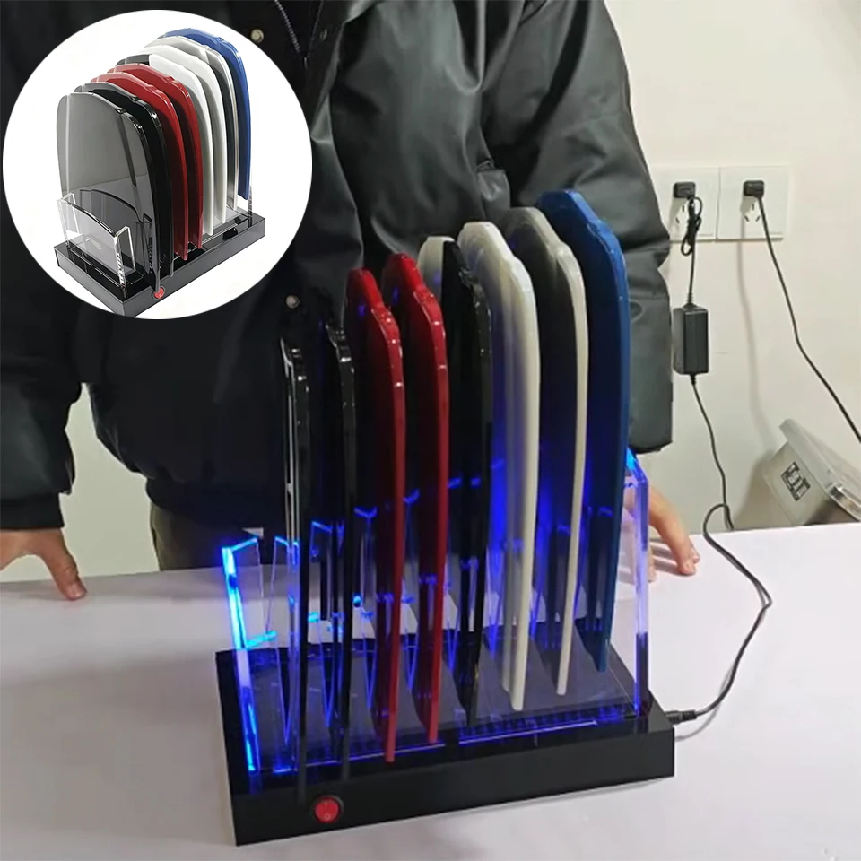 

8pcs Metal Car Mini Bonnet Display & Storage Rack with LED Light, Small Engine Hood Model Holder for PPF & Coating Test,ST-A5