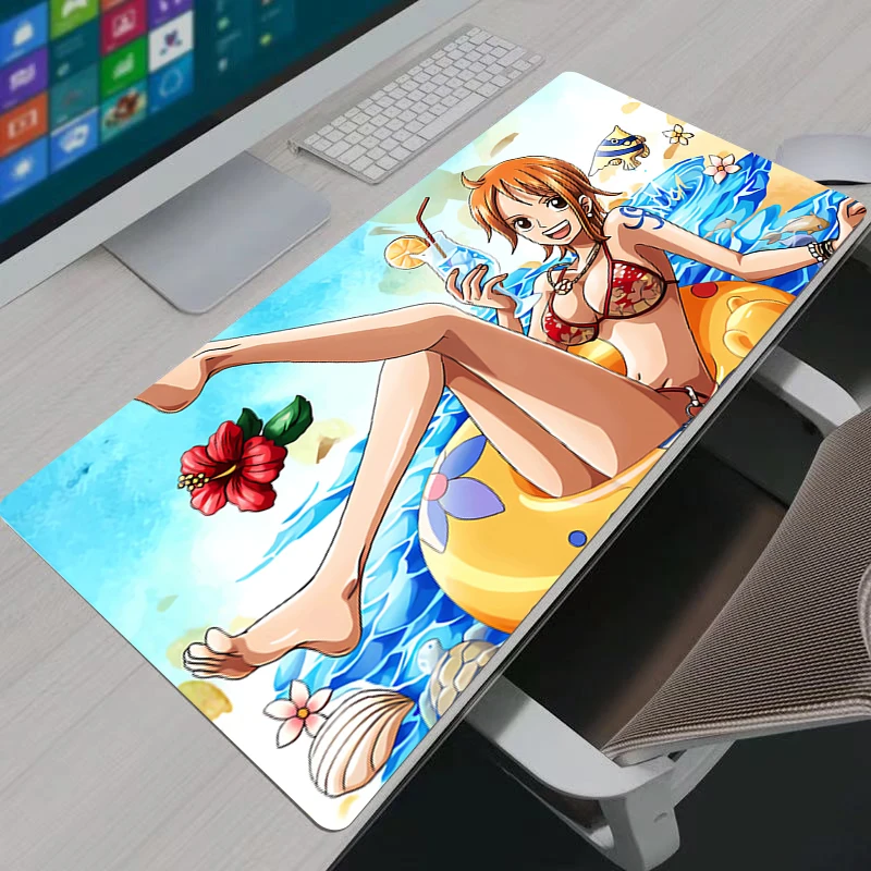Une pièce Nami tapis de souris de jeu grand ordinateur tapis de souris tapis de bureau PC Anime tapis clavier Gamer accessoires Table tapis de souris
