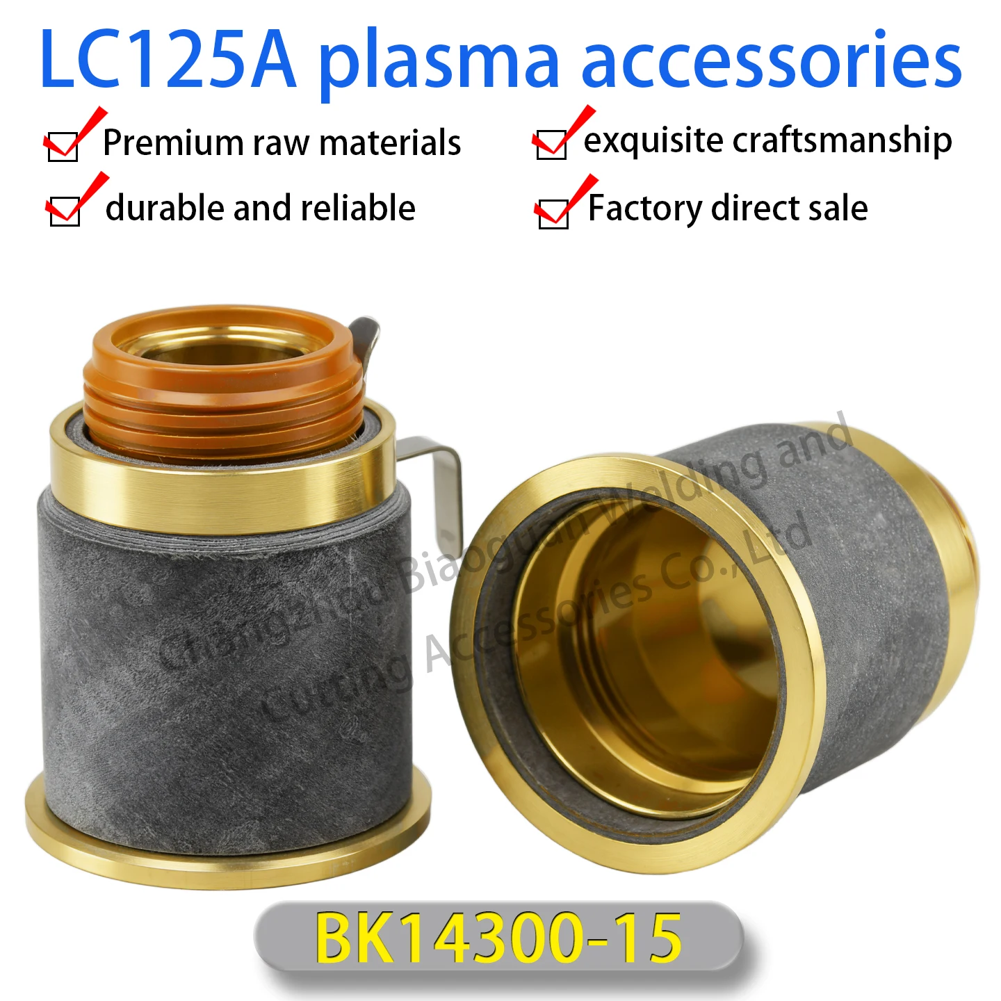 

Lincoln 125A plasma welding and cutting equipment accessories, cutting torch accessory fixed cover BK14300-15, total 2 pieces