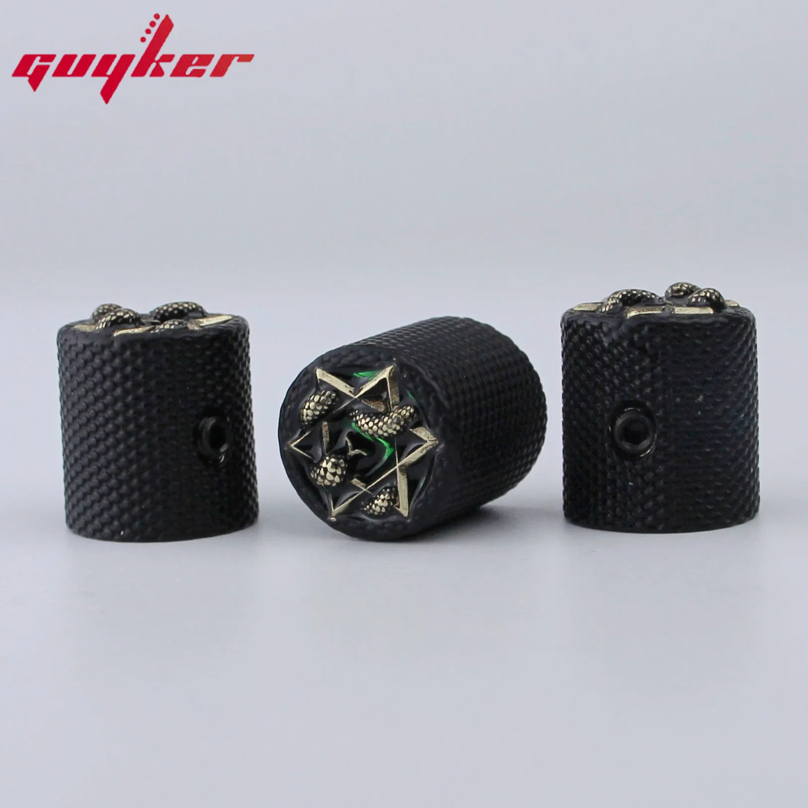 1 PCS Potentiometer Control Knobs Electric Guitar Bass Knobs Brass Serpentine Style