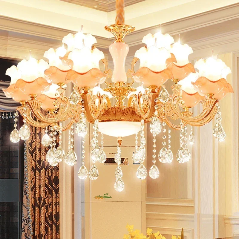 

Candle lamp, nail shop, Nordic air jade room, zinc alloy barber shop, crystal chandelier