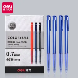 3 Colors Deli Ballpoint Pen Oily Ink Waterproof School Office Supply Student Exam Writing Drawing Tool Promotion Stationery Gift