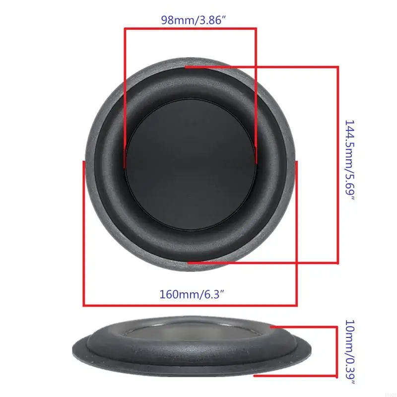 U90E 2PCS 6,5 "160 mm DIY -Lautsprecher Vibrationsmembran -Stereo -Vibrationsplattenmembran