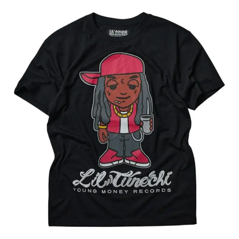 تي شيرت Lil Wayne Tunechi أسود Ymcmb Weezy Rap للرجال مقاس متوسط #1