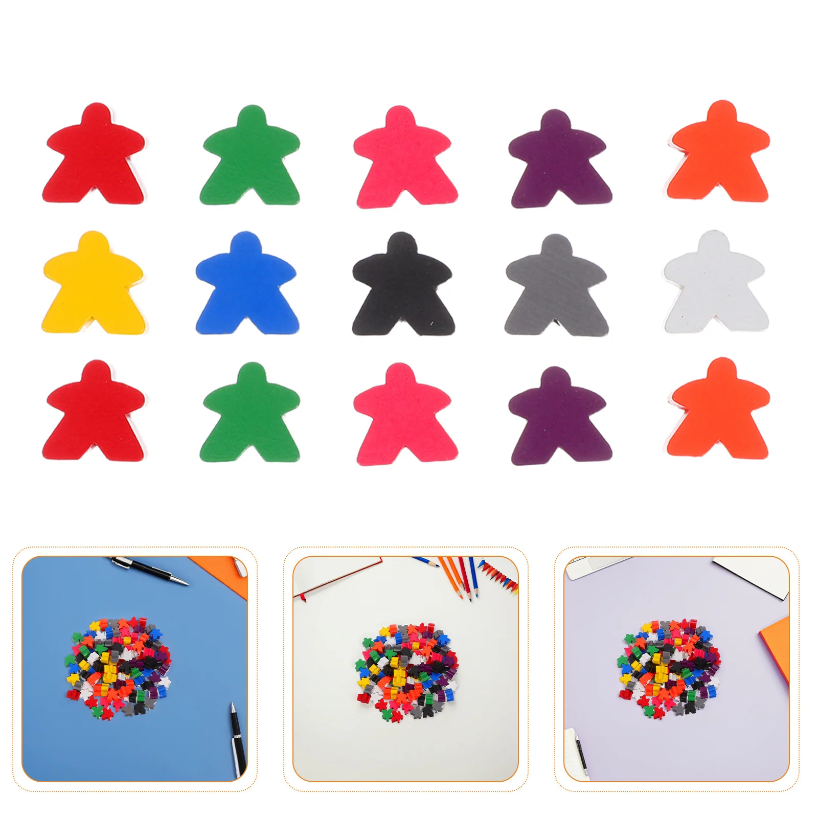 

200 Pcs Educational Counters Mini Pawns Kids Counting Toys Colored Game Math Manipulatives