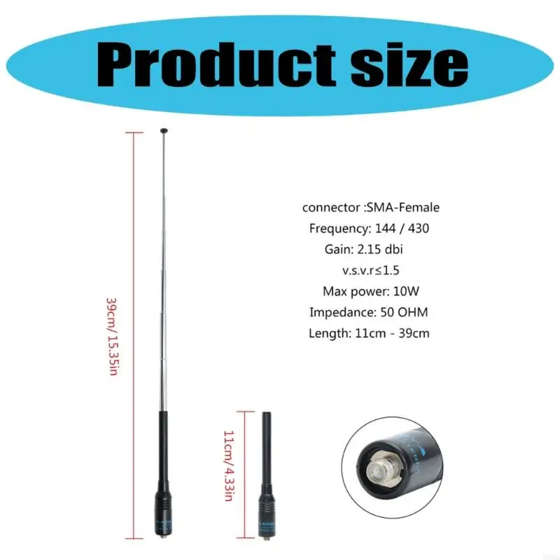 Ăng -ten radio VHF/UHF 144/430MHz linh hoạt với mức tăng 2.15dB để giao tiếp