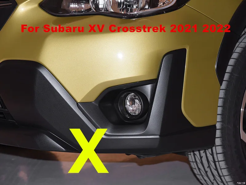 Hoping Front Bumper Fog Lamp Frame Cover Fog Light Trim Bezel Cap For Subaru XV Crosstrek 2018 2019 2020