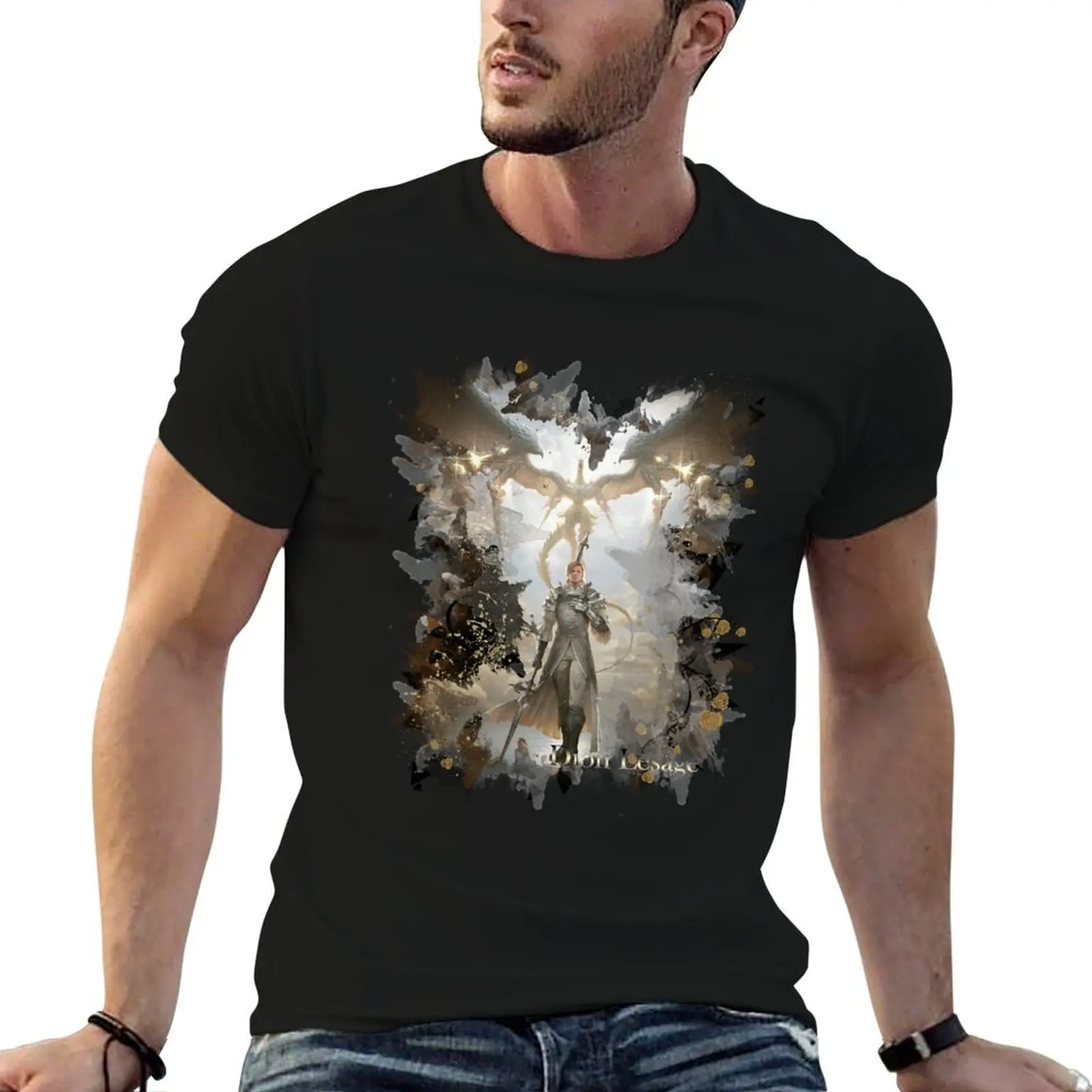 

Dion and Bahamut FF16 design T-Shirt man t shirt luxury man t shirt graphic funny t shirts dark humor T-Shirt