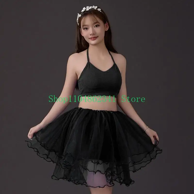 5ASD 4 TUTU SKIRT MESH TULLE DANCE VIRTS Princess Pettiscirt للنساء الكبار