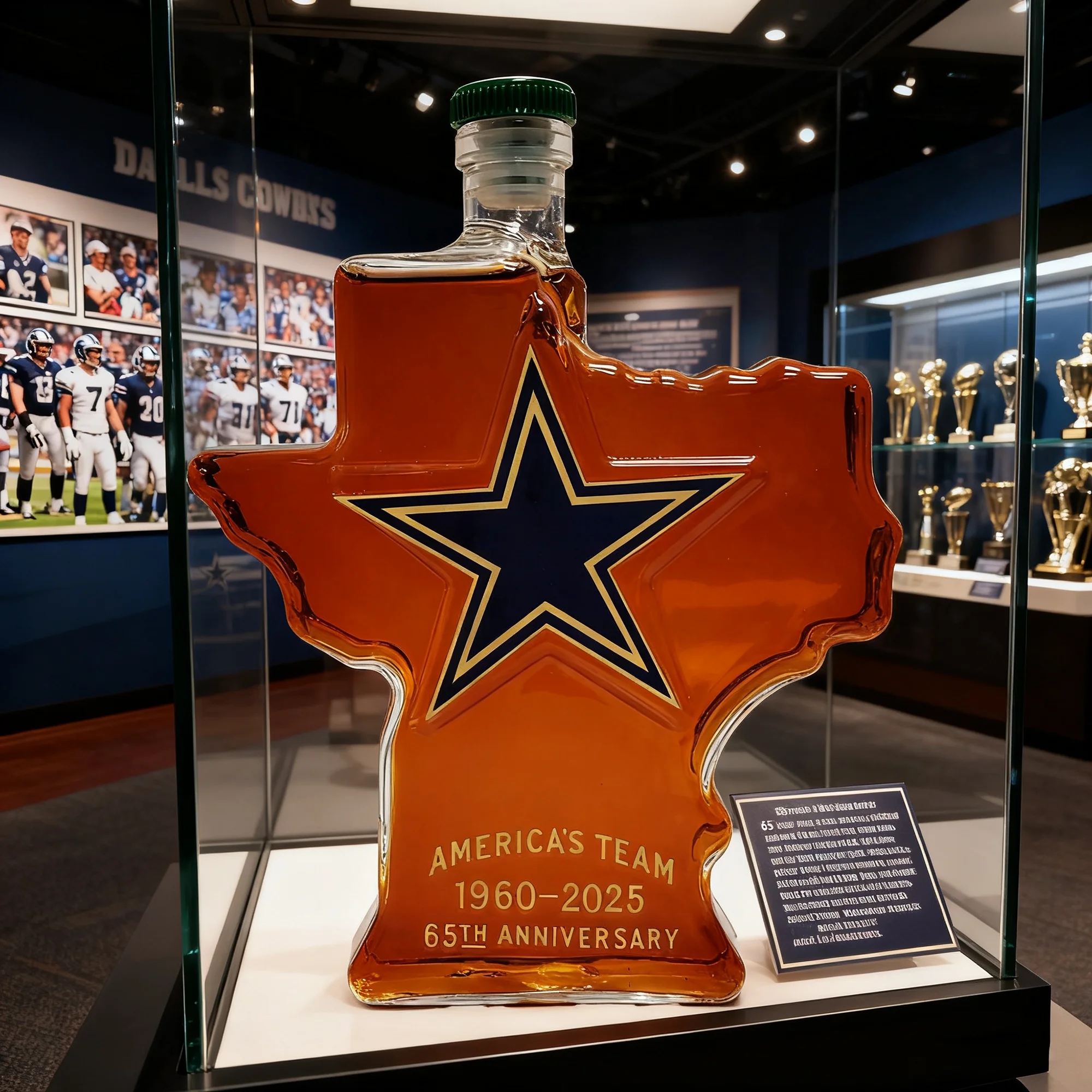 Juego de decantador de whisky para decantador del 65 ° aniversario de Dallas Cowboys para whisky, licor, escocés, ron, Bourbon, vodka,