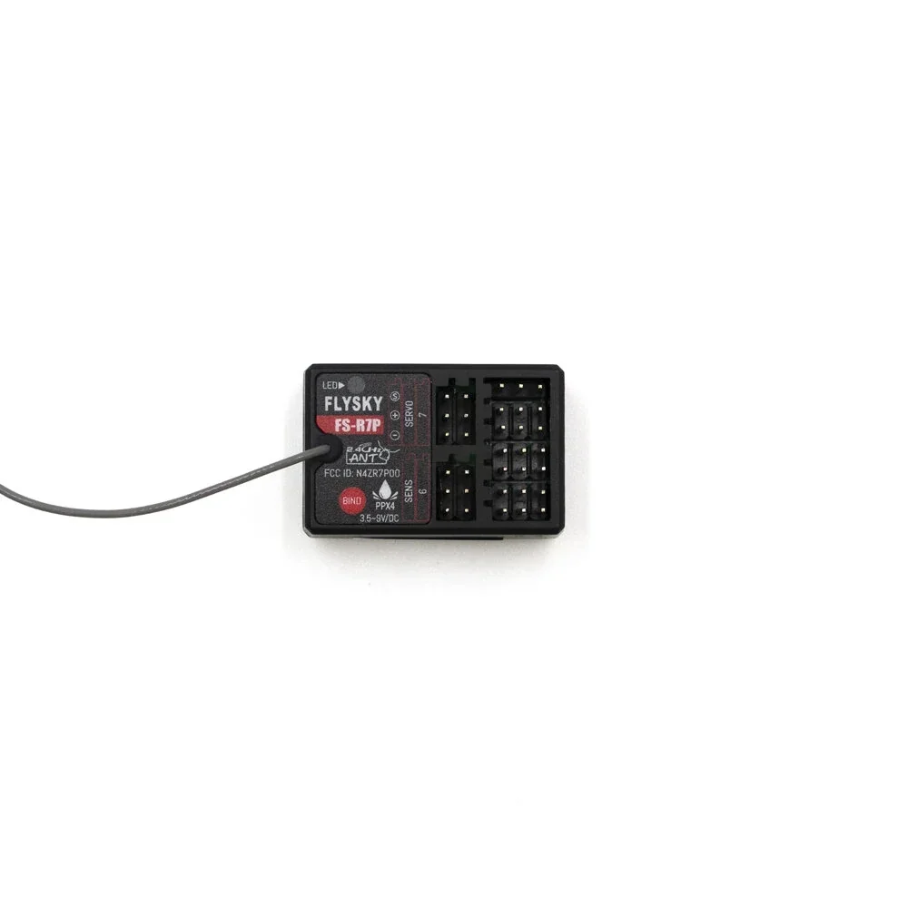 Flysky FS-R7D 7 Channel Auto Jump Frequency Receiver, IBUS Telemetry Output for RC Drift Touring Cars
