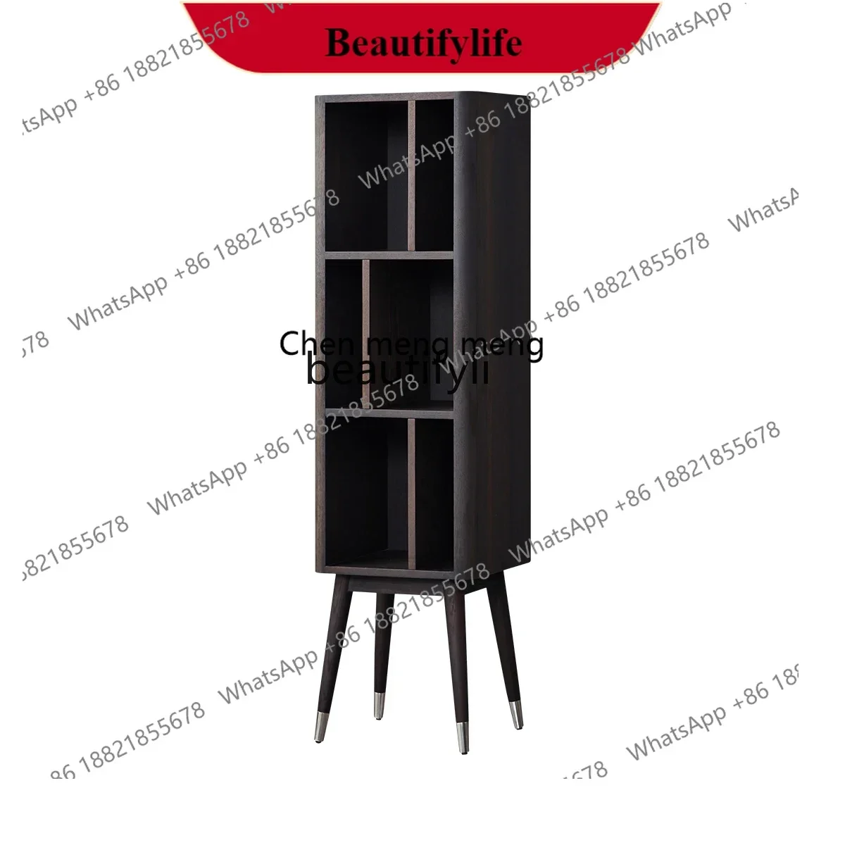 G153 Italian modern very simple solid wood storage corner cabinet living room corner rack storage side cabinet