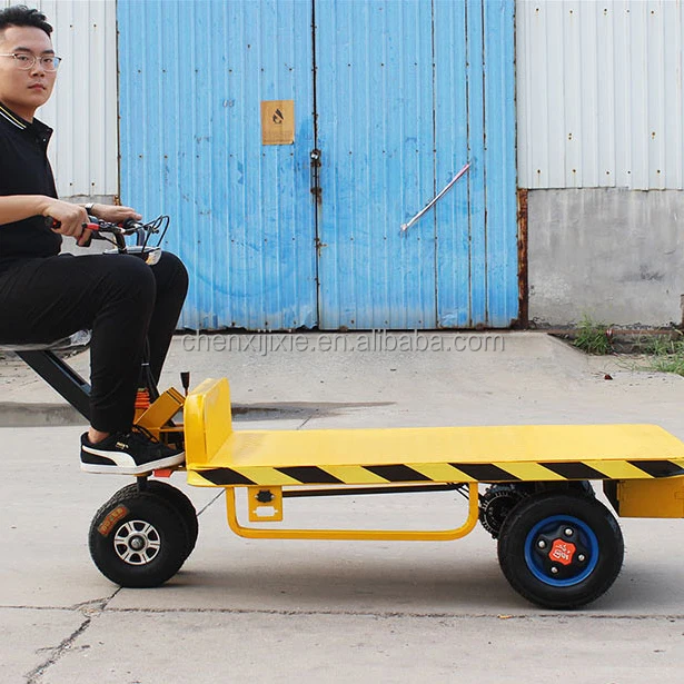 DW High Load Flatbed Trolley Cargo Vehicle Tricycle Electric Plat Transportation Cart Warehouse Electric Trolley Scooters loader