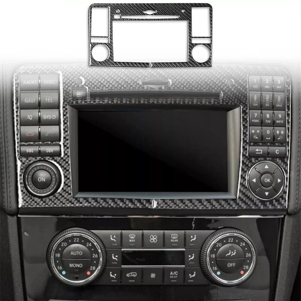 

Центральная консоль, рамка из углеродного волокна, накладка, навигационная панель для Mercedes Benz M Class W164 2006-2011, аксессуары, детали