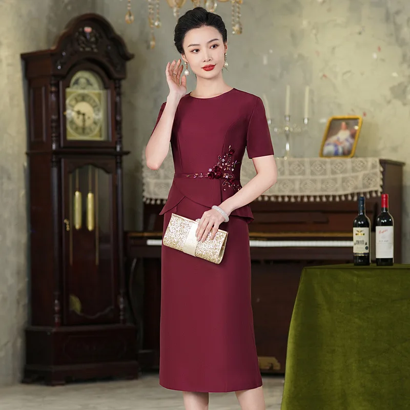 Yourqipao Chinese Mother Of The Groom Cheongsam Evening Dress Wedding Guest Party Gowns For Women