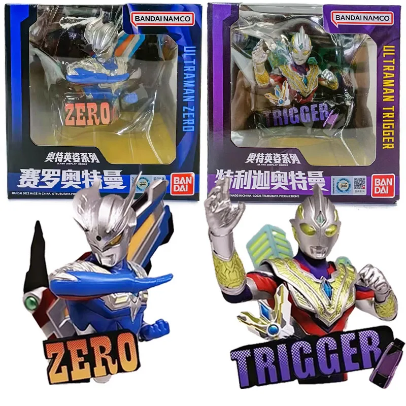 Bandai Original Ultraman Z Zero Trigger Bust Toy Ornaments Anime Action Figures Toys for Boys Girls Kids Gift