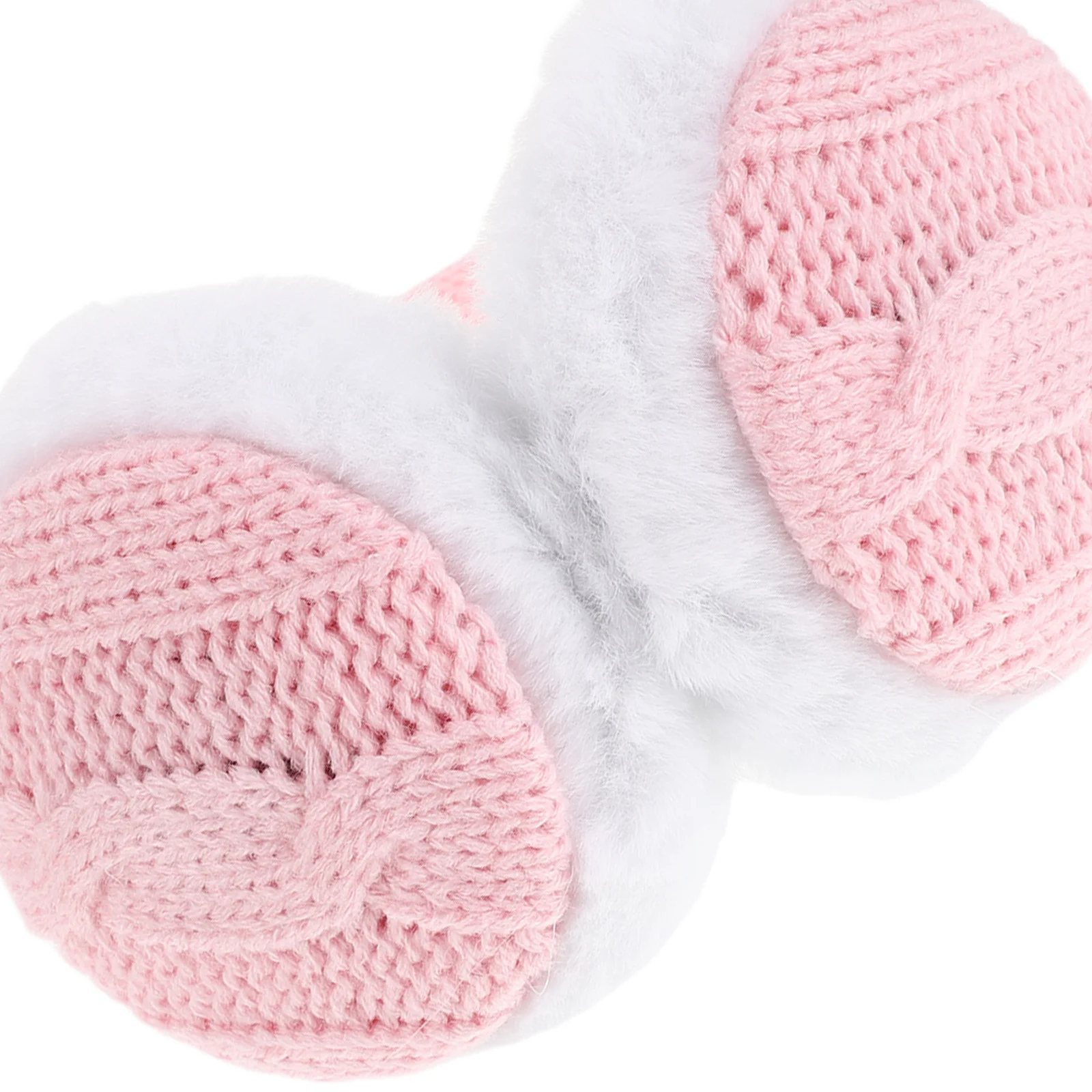 أغطية أذن دافئة للنساء أغطية أذن فروي في عصابة رأس ناعمة وخفيفة الوزن باللون الوردي اللطيف للطقس البارد - غطاء للأذنين أنيق