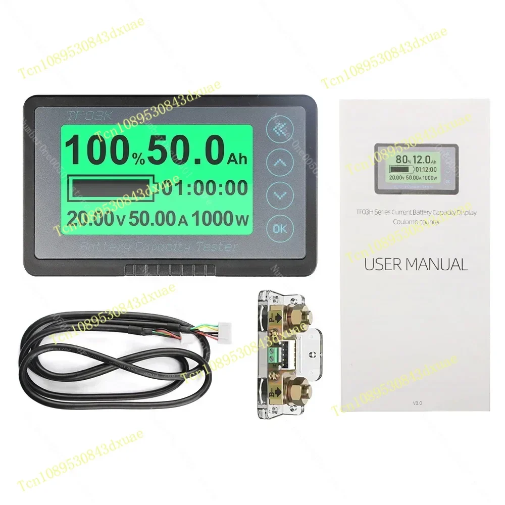 TF03K Battery Monitor TTL232 RS485 Communication Voltmeter Ammeter Power Meter 50A 100A 350A 500A Coulombmeter Car Acid Lithium