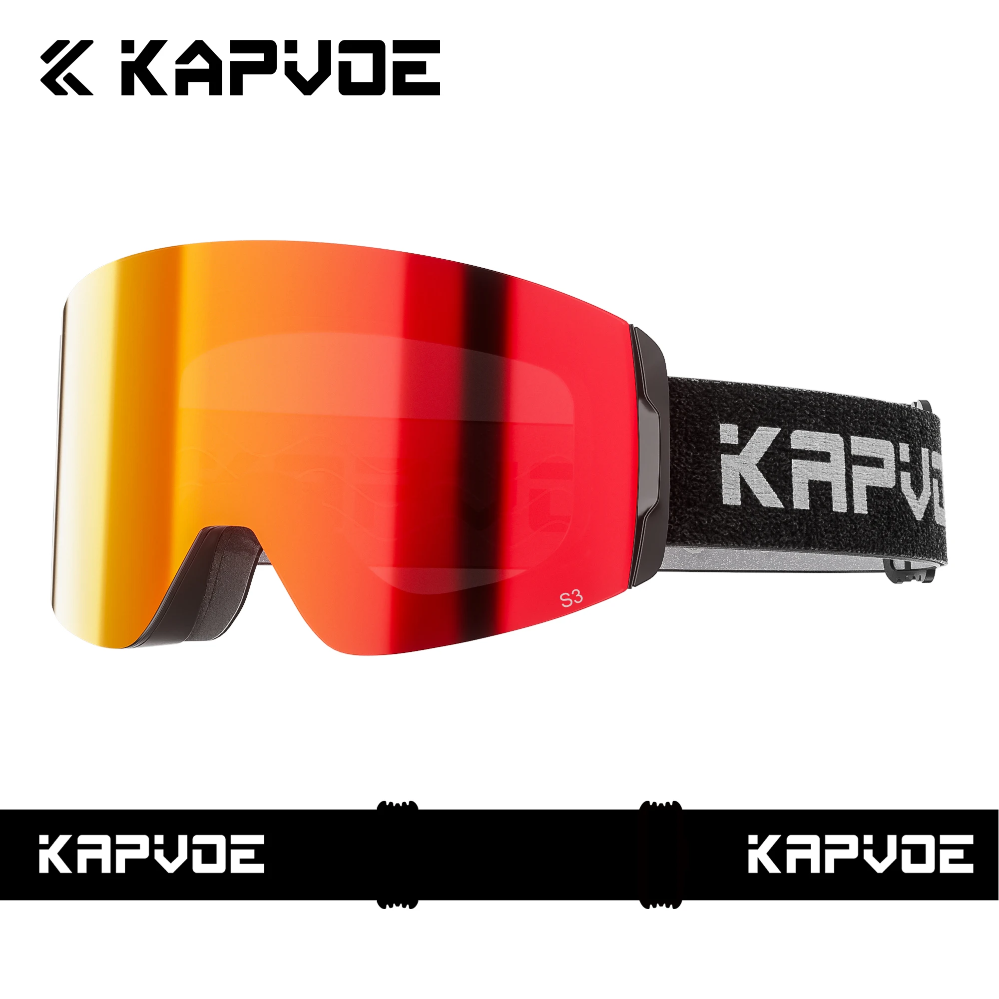 

Kapvoe Ski Goggle Snowboard Anti-Fog Mask for Men Women Eyewear Kit Cylindrical UV400 Snow Glasses Snowmobile Winter Sunglasses