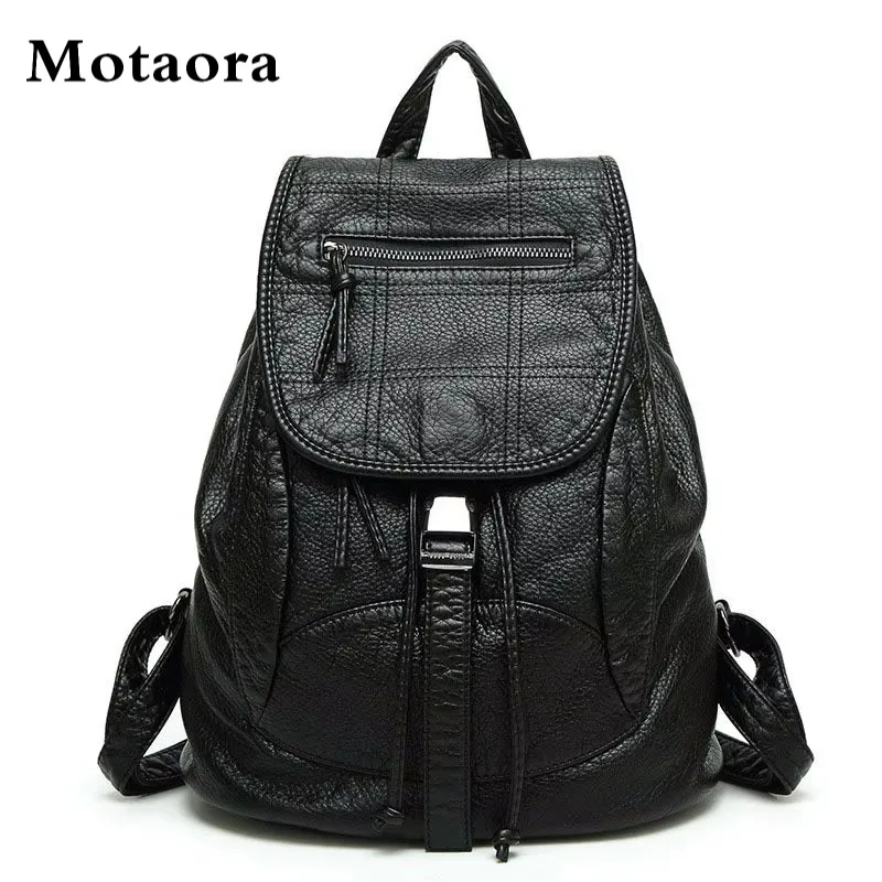 Women's Sheepskin Leather Backpack Genuine Leather Soft Casual Backpack for Women Everyday Lightweight MOTAORA